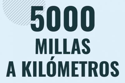 Profesor en pizarra explicando cuanto es 5000 millas en kilometros o como pasar de 5000 mi a km