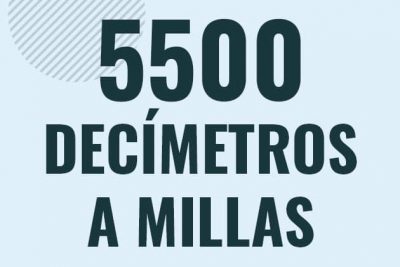 Profesor en pizarra explicando cuanto es 5500 decimetros en millas o como pasar de 5500 dm a mi