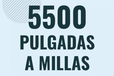 Profesor en pizarra explicando cuanto es 5500 pulgadas en millas o como pasar de 5500 in a mi