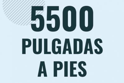 Profesor en pizarra explicando cuanto es 5500 pulgadas en pies o como pasar de 5500 in a ft
