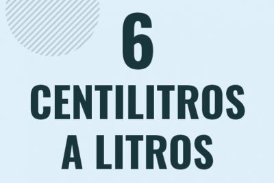 Profesor en pizarra explicando cuanto es 6 centilitros en litros o como pasar de 6 cl a l