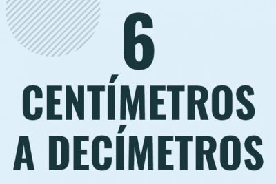 Profesor en pizarra explicando cuanto es 6 centimetros en decimetros o como pasar de 6 cm a dm