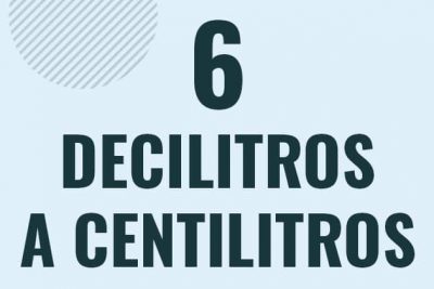 Profesor en pizarra explicando cuanto es 6 decilitros en centilitros o como pasar de 6 dl a cl