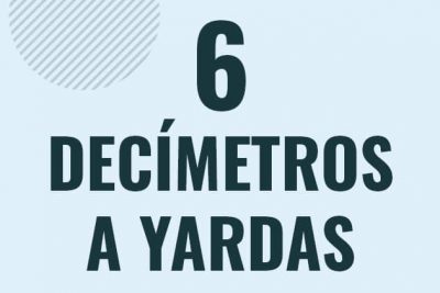 Profesor en pizarra explicando cuanto es 6 decimetros en yardas o como pasar de 6 dm a yd
