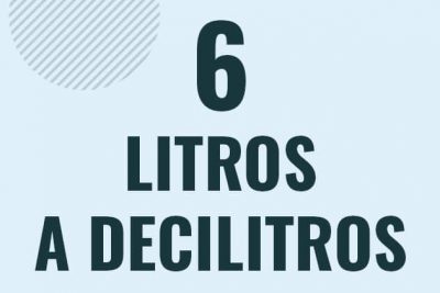 Profesor en pizarra explicando cuanto es 6 litros en decilitros o como pasar de 6 l a dl