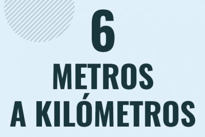 Profesor en pizarra explicando cuanto es 6 metros en kilometros o como pasar de 6 m a km