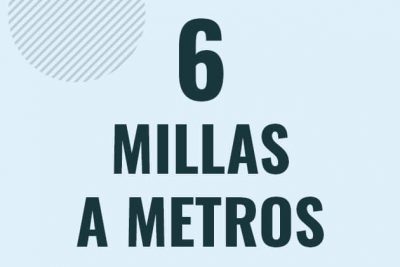 Profesor en pizarra explicando cuanto es 6 millas en metros o como pasar de 6 mi a m