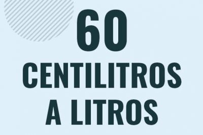 Profesor en pizarra explicando cuanto es 60 centilitros en litros o como pasar de 60 cl a l