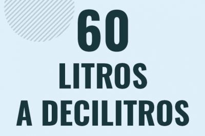 Profesor en pizarra explicando cuanto es 60 litros en decilitros o como pasar de 60 l a dl