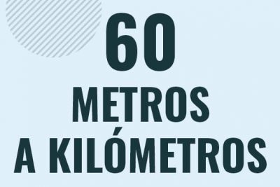Profesor en pizarra explicando cuanto es 60 metros en kilometros o como pasar de 60 m a km