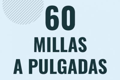 Profesor en pizarra explicando cuanto es 60 millas en pulgadas o como pasar de 60 mi a in