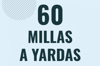 Profesor en pizarra explicando cuanto es 60 millas en yardas o como pasar de 60 mi a yd