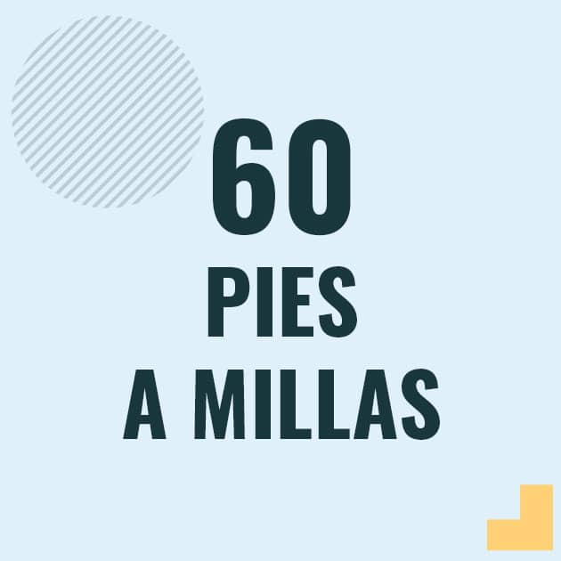Conversión de 60 pies a millas Profesor en pizarra explicando cuanto es 60 pies en millas o como pasar de 60 ft a mi