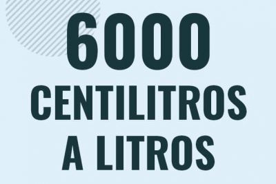 Profesor en pizarra explicando cuanto es 6000 centilitros en litros o como pasar de 6000 cl a l