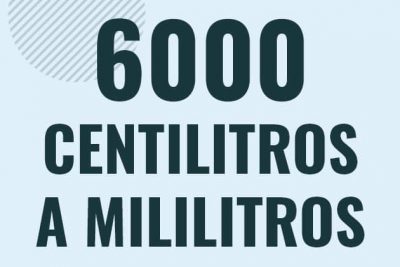 Profesor en pizarra explicando cuanto es 6000 centilitros en mililitros o como pasar de 6000 cl a ml