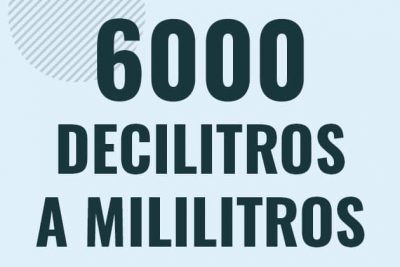 Profesor en pizarra explicando cuanto es 6000 decilitros en mililitros o como pasar de 6000 dl a ml