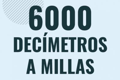 Profesor en pizarra explicando cuanto es 6000 decimetros en millas o como pasar de 6000 dm a mi