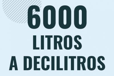Profesor en pizarra explicando cuanto es 6000 litros en decilitros o como pasar de 6000 l a dl