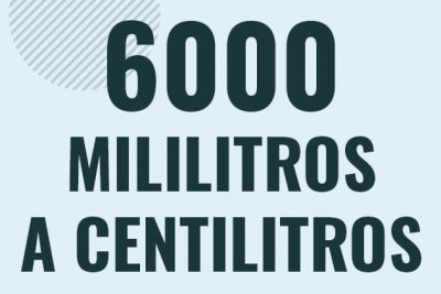 Profesor en pizarra explicando cuanto es 6000 mililitros en centilitros o como pasar de 6000 ml a cl
