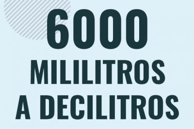 Profesor en pizarra explicando cuanto es 6000 mililitros en decilitros o como pasar de 6000 ml a dl