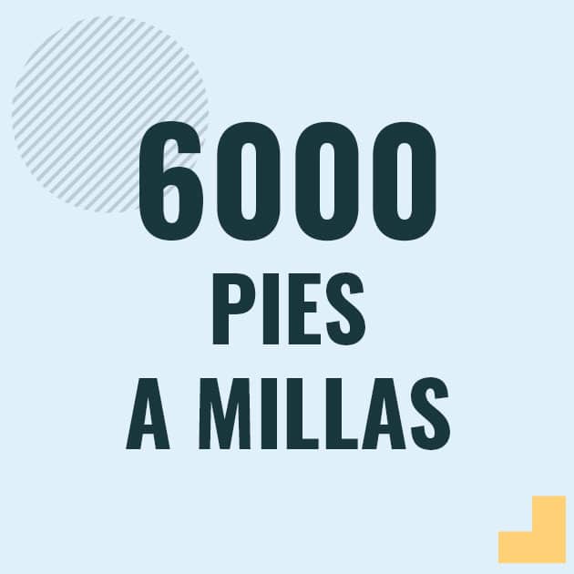 Profesor en pizarra explicando cuanto es 6000 pies en millas o como pasar de 6000 ft a mi