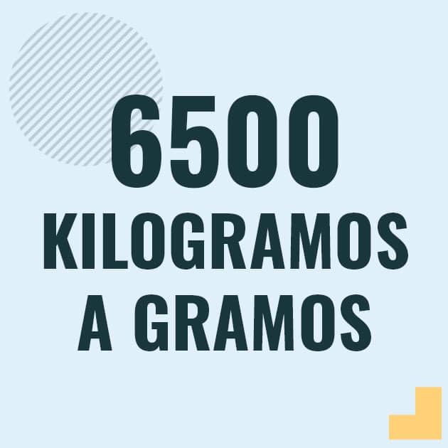 Conversión de 6500 kilogramos a gramos Profesor en pizarra explicando cuanto es 6500 kilogramos en gramos o como pasar de 6500 kg a g