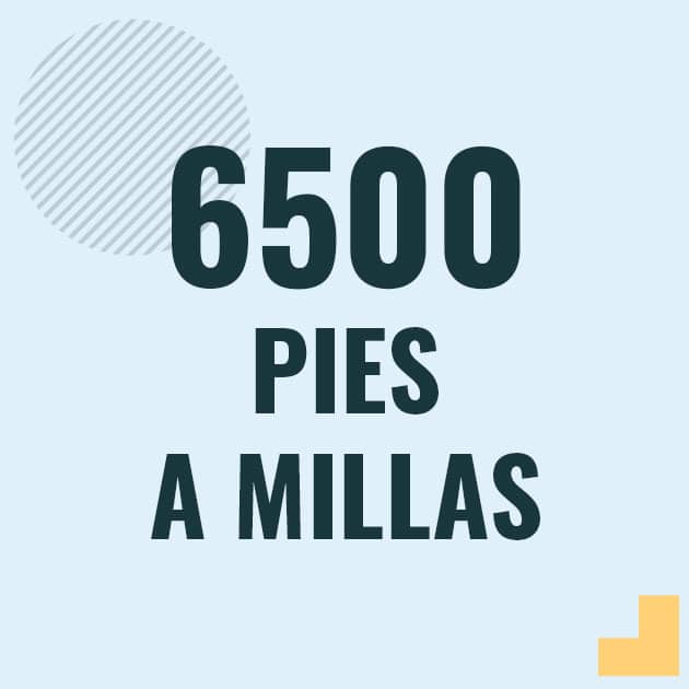 Conversión de 6500 pies a millas Profesor en pizarra explicando cuanto es 6500 pies en millas o como pasar de 6500 ft a mi
