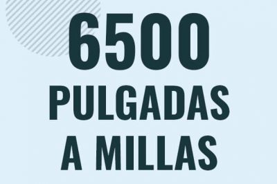 Profesor en pizarra explicando cuanto es 6500 pulgadas en millas o como pasar de 6500 in a mi