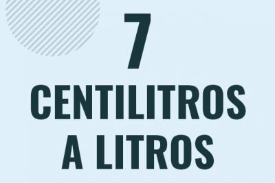 Profesor en pizarra explicando cuanto es 7 centilitros en litros o como pasar de 7 cl a l