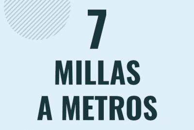 Profesor en pizarra explicando cuanto es 7 millas en metros o como pasar de 7 mi a m