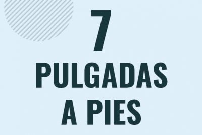 Profesor en pizarra explicando cuanto es 7 pulgadas en pies o como pasar de 7 in a ft