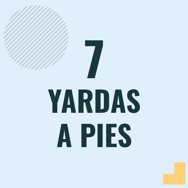 Conversión de 7 yardas a pies Profesor en pizarra explicando cuanto es 7 yardas en pies o como pasar de 7 yd a ft
