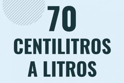 Profesor en pizarra explicando cuanto es 70 centilitros en litros o como pasar de 70 cl a l