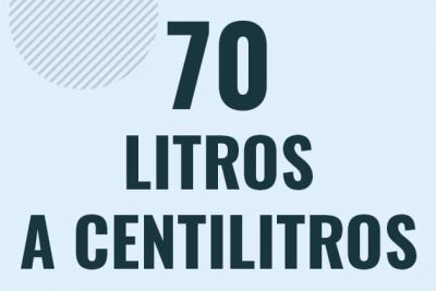 Profesor en pizarra explicando cuanto es 70 litros en centilitros o como pasar de 70 l a cl