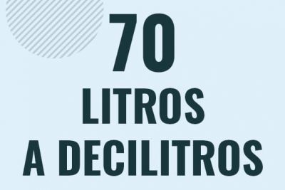 Profesor en pizarra explicando cuanto es 70 litros en decilitros o como pasar de 70 l a dl