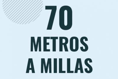Profesor en pizarra explicando cuanto es 70 metros en millas o como pasar de 70 m a mi