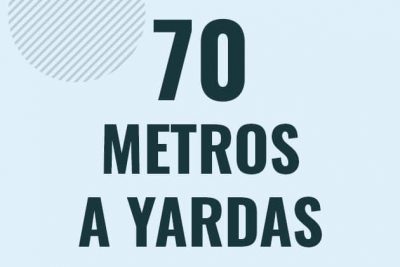 Profesor en pizarra explicando cuanto es 70 metros en yardas o como pasar de 70 m a yd