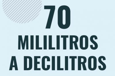 Profesor en pizarra explicando cuanto es 70 mililitros en decilitros o como pasar de 70 ml a dl