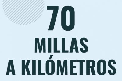 Profesor en pizarra explicando cuanto es 70 millas en kilometros o como pasar de 70 mi a km