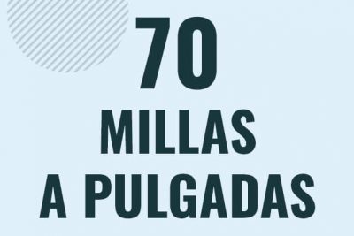 Profesor en pizarra explicando cuanto es 70 millas en pulgadas o como pasar de 70 mi a in