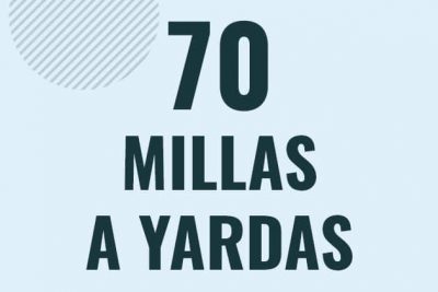 Profesor en pizarra explicando cuanto es 70 millas en yardas o como pasar de 70 mi a yd