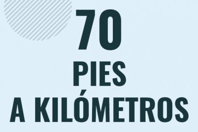 Profesor en pizarra explicando cuanto es 70 pies en kilometros o como pasar de 70 ft a km