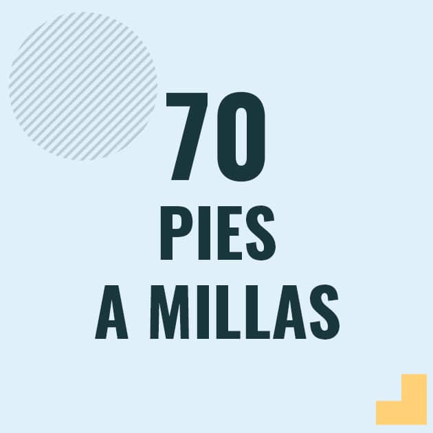 Profesor en pizarra explicando cuanto es 70 pies en millas o como pasar de 70 ft a mi