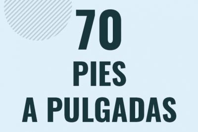 Profesor en pizarra explicando cuanto es 70 pies en pulgadas o como pasar de 70 ft a in