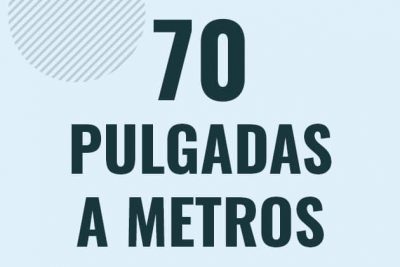 Profesor en pizarra explicando cuanto es 70 pulgadas en metros o como pasar de 70 in a m