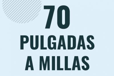 Profesor en pizarra explicando cuanto es 70 pulgadas en millas o como pasar de 70 in a mi