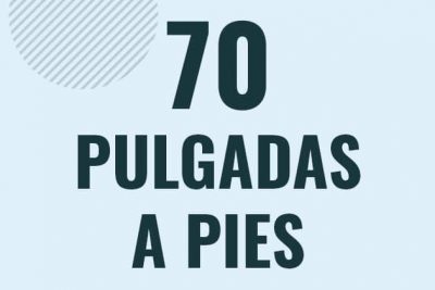 Profesor en pizarra explicando cuanto es 70 pulgadas en pies o como pasar de 70 in a ft