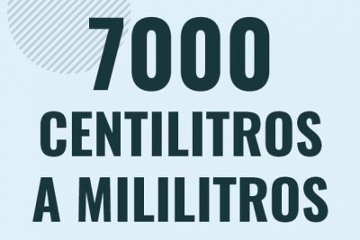 Profesor en pizarra explicando cuanto es 7000 centilitros en mililitros o como pasar de 7000 cl a ml