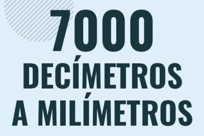 Profesor en pizarra explicando cuanto es 7000 decimetros en milimetros o como pasar de 7000 dm a mm