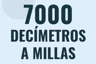 Profesor en pizarra explicando cuanto es 7000 decimetros en millas o como pasar de 7000 dm a mi